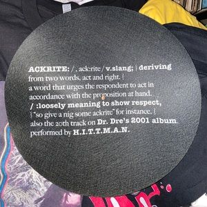 HITTMAN “Ackrite” CHRONIC 2001 slipmat NEW